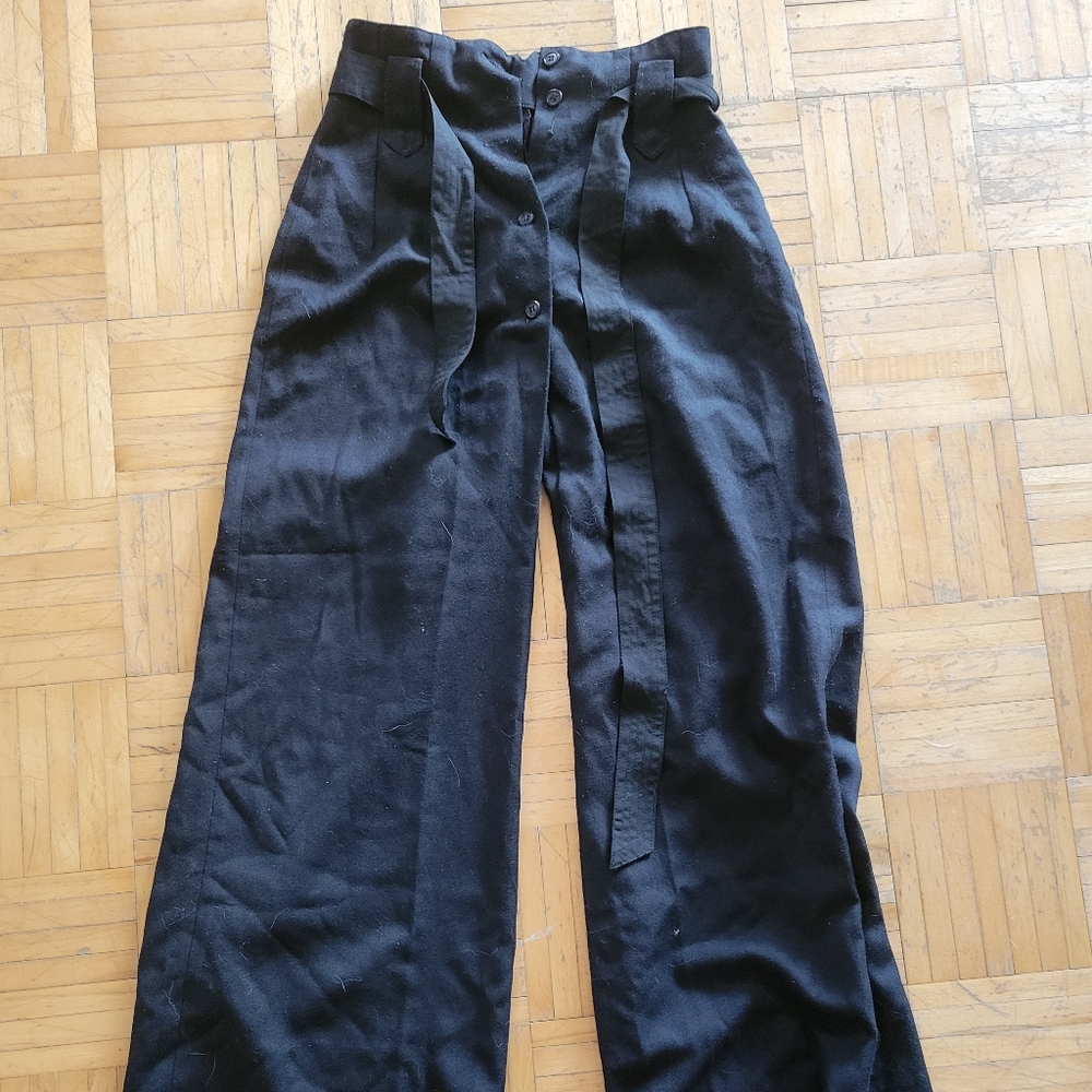 Black wide leg pants